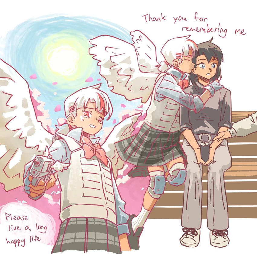 koharu, tamaki aki, and sakura kasuga (love-bullet) drawn by anjuro_zeeku