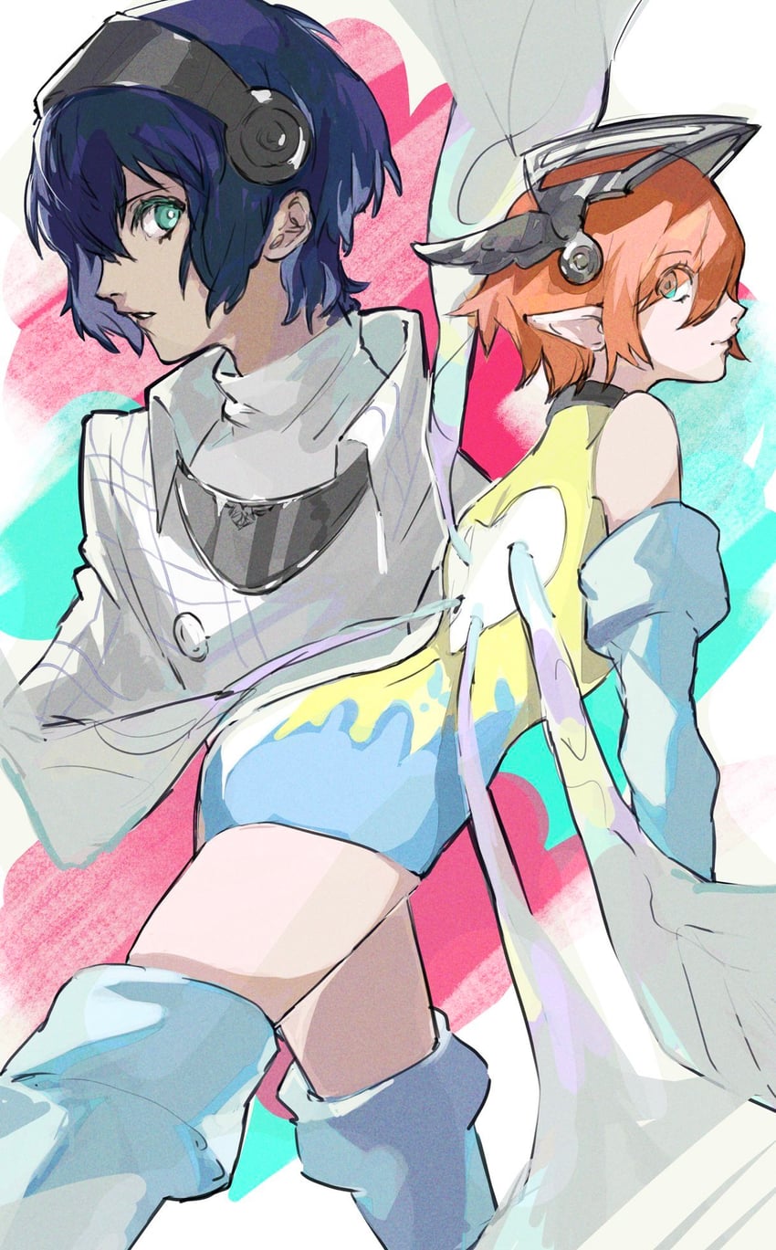 protagonist and gallica (metaphor: refantazio) drawn by toori_(moo_no0)