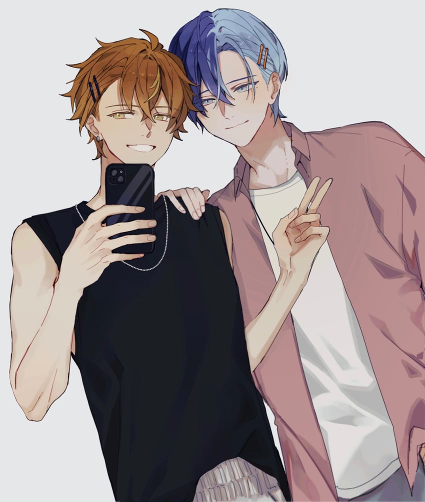 shinonome akito and aoyagi touya (project sekai) drawn by butchi