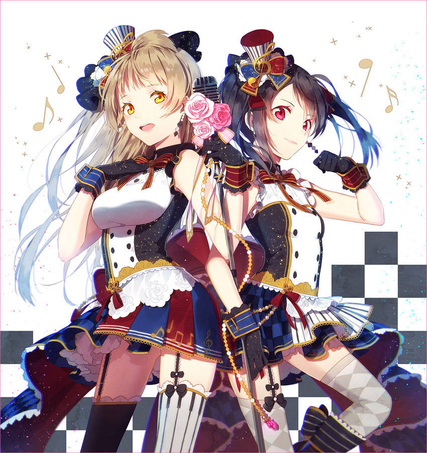 yazawa nico and minami kotori (love live! and 2 more) drawn by hakusai_(tiahszld)