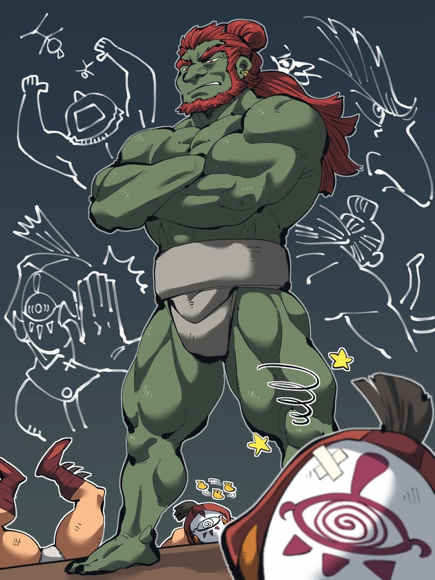 ganondorf and yiga clan blademaster (the legend of zelda and 1 more) drawn by shirako_(kirupi)