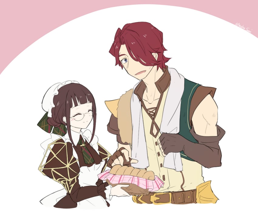 misty elerute and knoss (atelier and 1 more) drawn by karasumi_(aiseec)