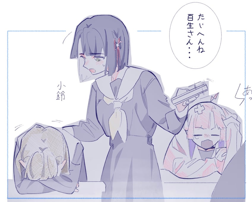 momose ginko, anyoji hime, and kachimachi kosuzu (love live! and 1 more) drawn by pipi_(m1x_mix)