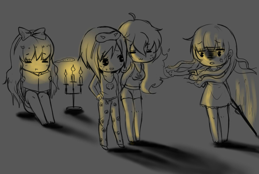 ruby rose, weiss schnee, yang xiao long, and blake belladonna (rwby) drawn by tomado_shou_jo