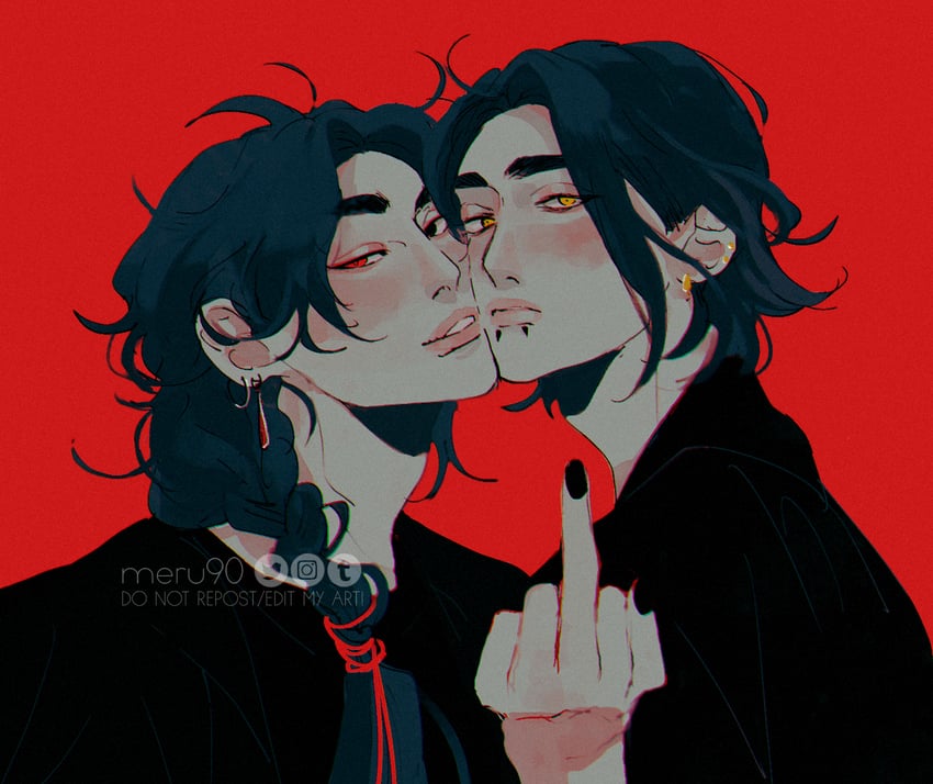 hua cheng and he xuan (tianguan cifu) drawn by meru90