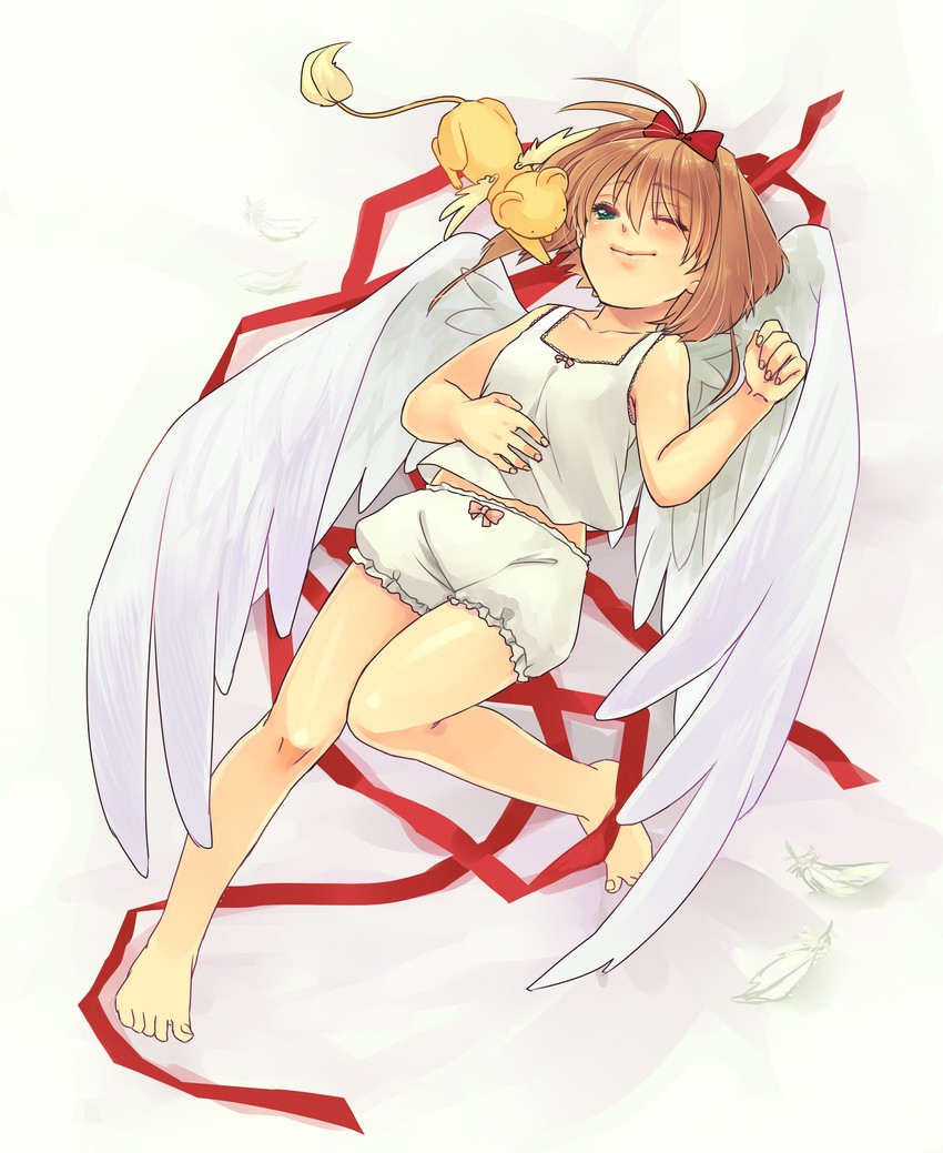 kinomoto sakura and kero (cardcaptor sakura) drawn by siori