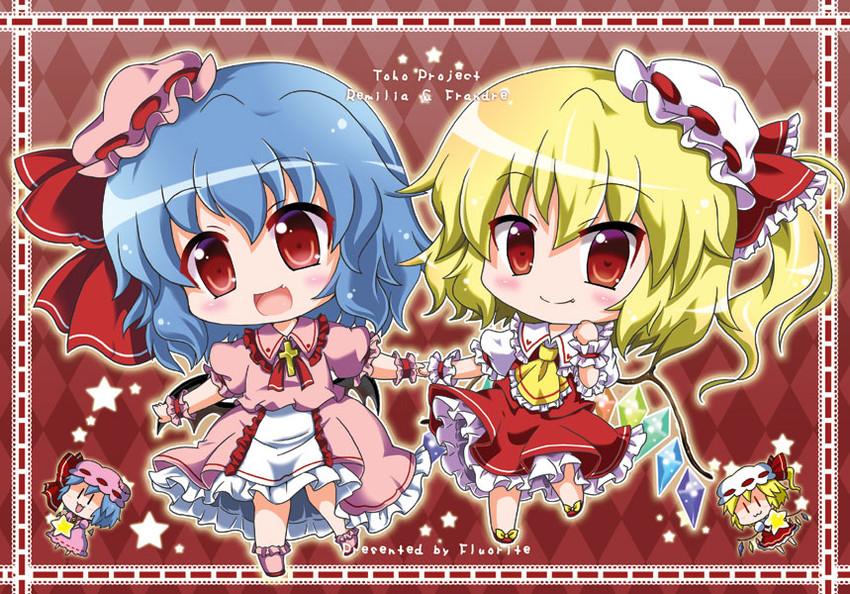 remilia scarlet and flandre scarlet (touhou) drawn by noai_nioshi