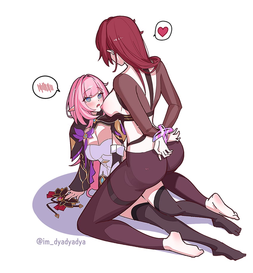 elysia and eden (honkai and 1 more) drawn by dyadyadya