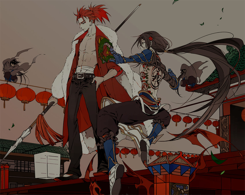 yan qing and li shuwen (fate and 1 more) drawn by suou_(sdurorhr)