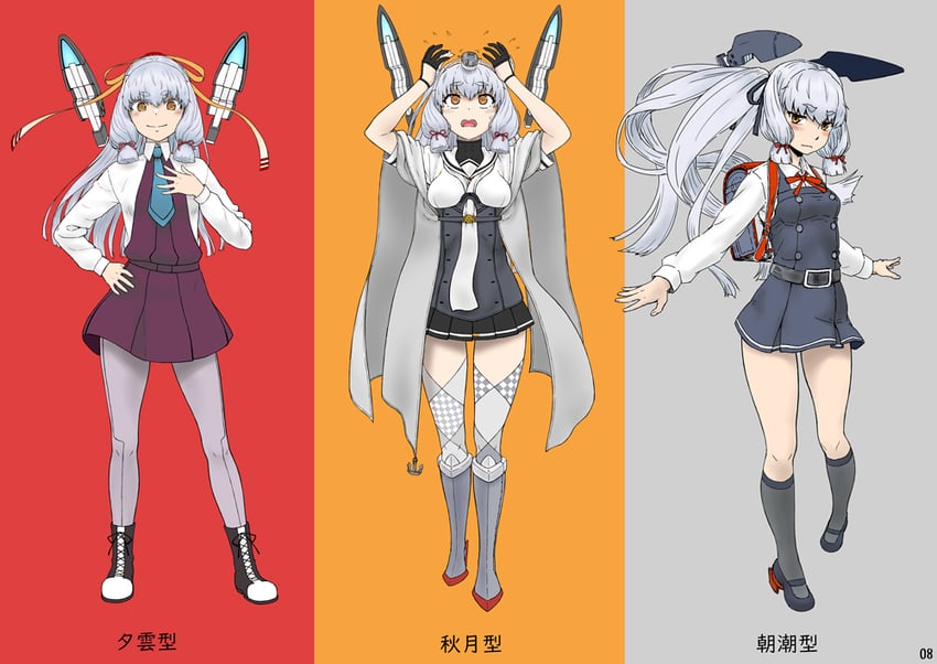 murakumo, kasumi, kasumi kai ni, murakumo kai ni, kazagumo, and 1 more (kantai collection) drawn by minazuki_tsuyuha