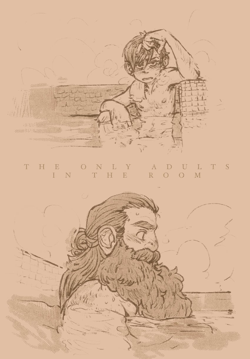 senshi and chilchuck tims (dungeon meshi) drawn by kendrawells