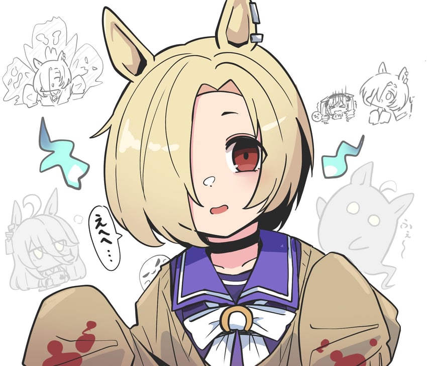 manhattan cafe and shirasaka koume (idolmaster and 2 more) drawn by kawamochi_(tddm3573)