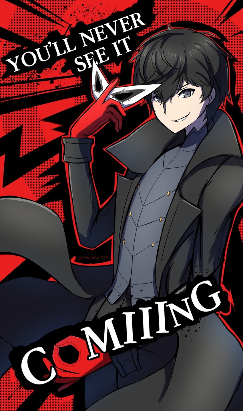 amamiya ren and joker (persona and 2 more) drawn by phiphi-au-thon