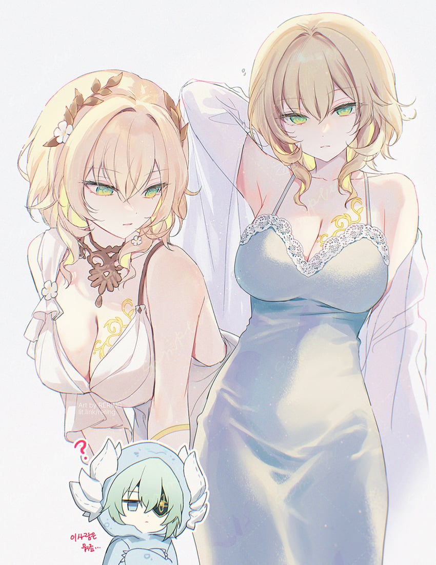 aglaea and anaxa (honkai and 1 more) drawn by silltare