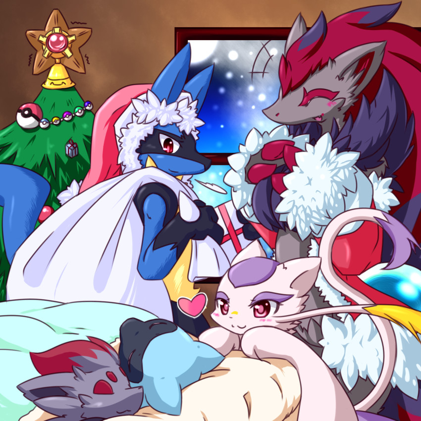 lucario, zorua, riolu, zoroark, staryu, and 1 more (pokemon) drawn by nyaswitchnya