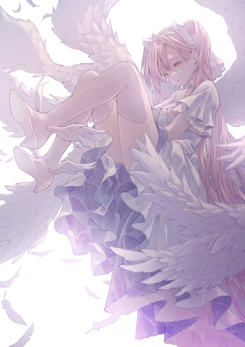 kaname madoka and ultimate madoka (mahou shoujo madoka magica) drawn by riri_(ririwaldorf)