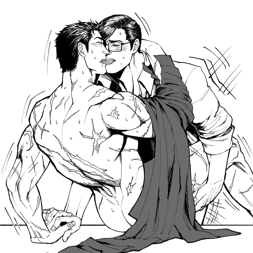 clark kent and bruce wayne (dc comics and 2 more) drawn by yooko