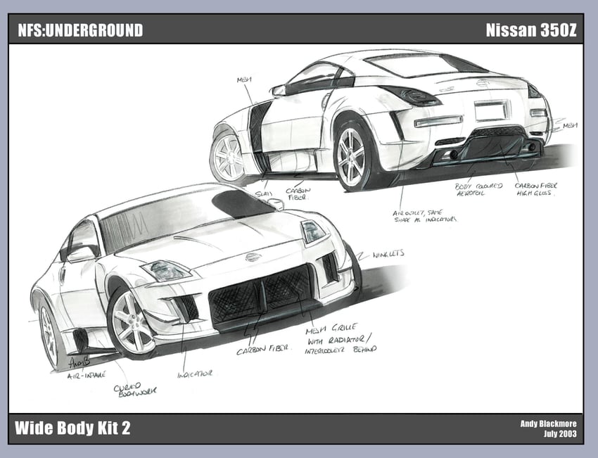 need for speed and 1 more drawn by andy_blackmore