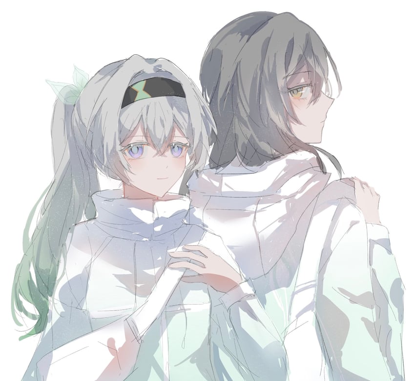 trailblazer, firefly, and stelle (honkai and 1 more) drawn by minutes_(minutes_draw)