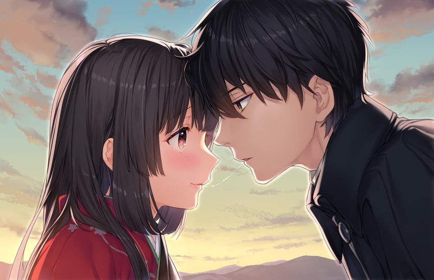 yasaka kurou and shiki kyoko (nie no hakoniwa) drawn by kaguyuzu