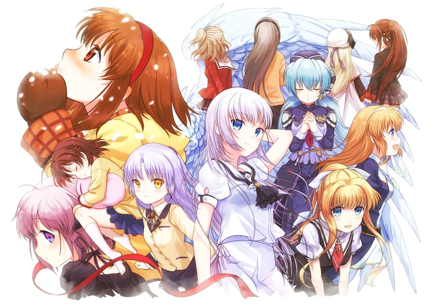 tachibana kanade, noumi kudryavka, natsume rin, kamio misuzu, furukawa nagisa, and 7 more (little busters! and 13 more) drawn by kusarukusa