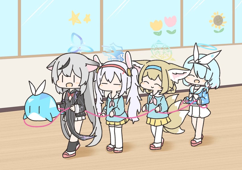 arona, suzuran, laffey, and kokona (blue archive and 3 more) drawn by yukko_(hcryh955)