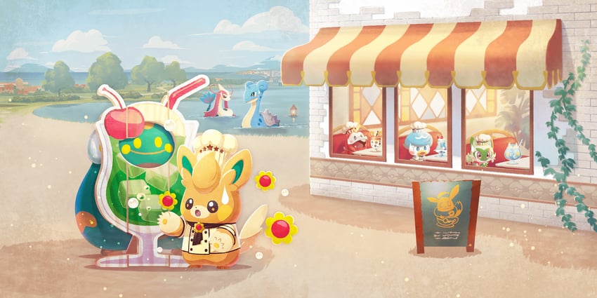 sprigatito, fuecoco, lapras, milotic, quaxly, and 2 more (pokemon and 1 more)