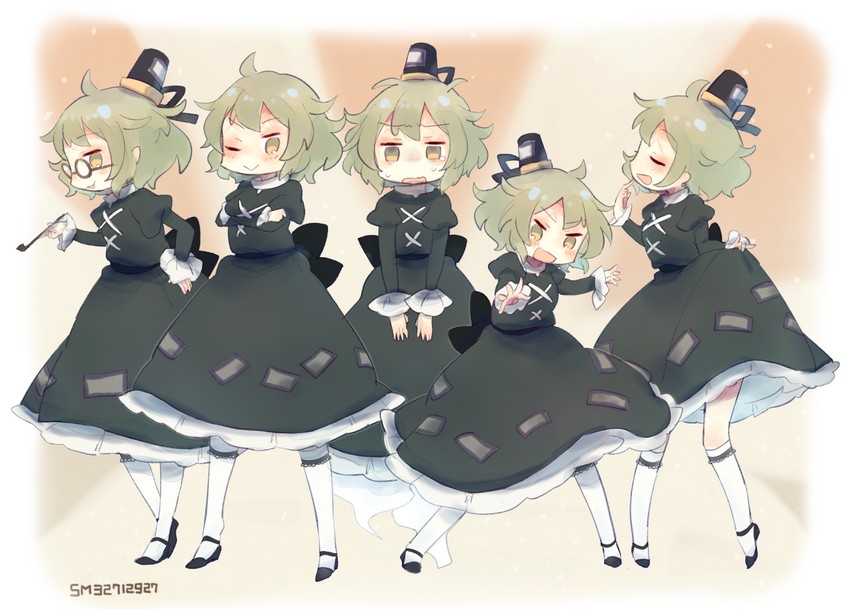 toyosatomimi no miko, mononobe no futo, kaku seiga, soga no tojiko, and futatsuiwa mamizou (touhou) drawn by ashiyu_(ashu-ashu)