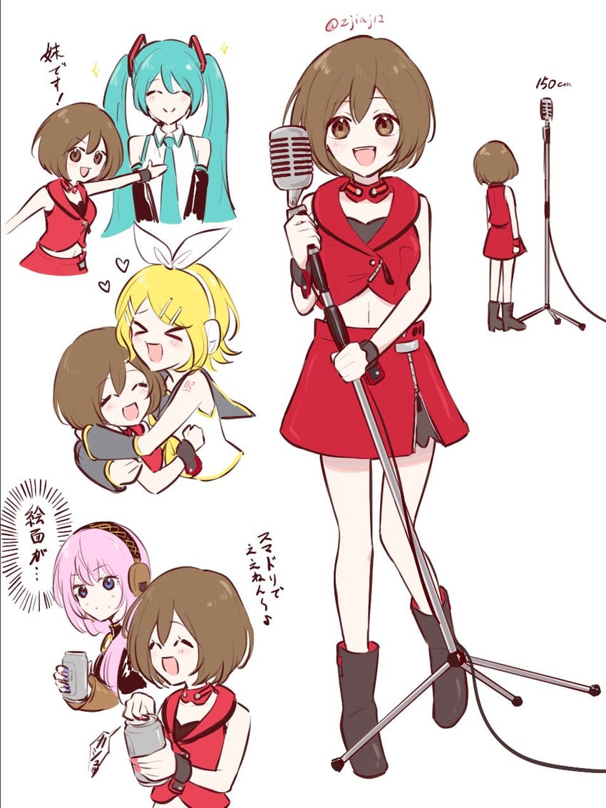 hatsune miku, kagamine rin, megurine luka, and meiko (vocaloid) drawn by hariikei