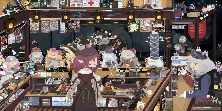 kirisame marisa, komeiji koishi, konpaku youmu, cirno, yakumo yukari, and 25 more (touhou and 3 more) drawn by thatpebble