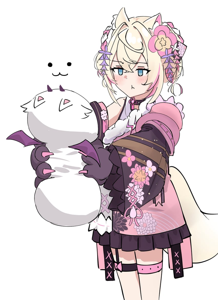 mococo abyssgard and perroccino (hololive and 1 more) drawn by shootingstar_masa