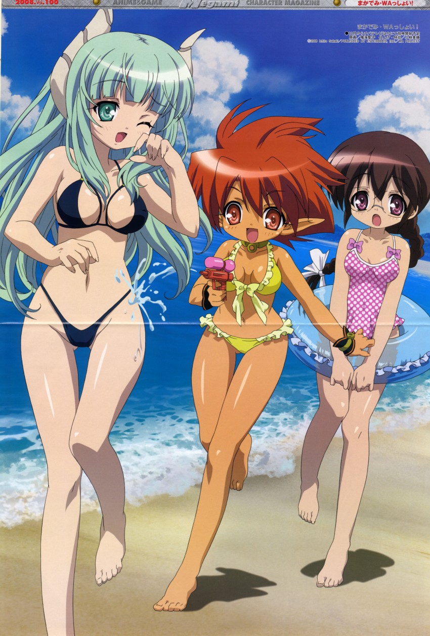 tanarot, hasegawa suzuho, and falce (megami magazine and 1 more) drawn by narumi_seiko