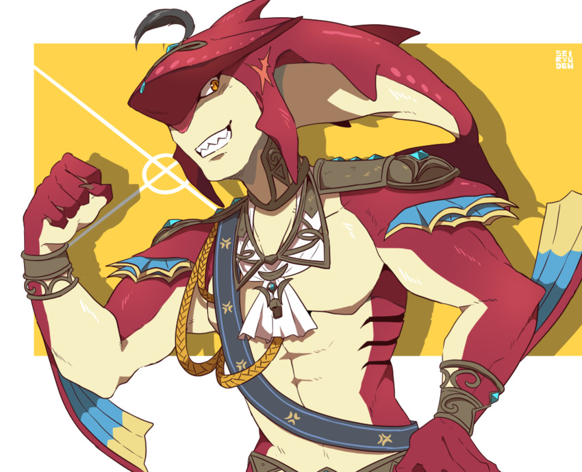 sidon (the legend of zelda and 1 more) drawn by sei_(seiryuuden)