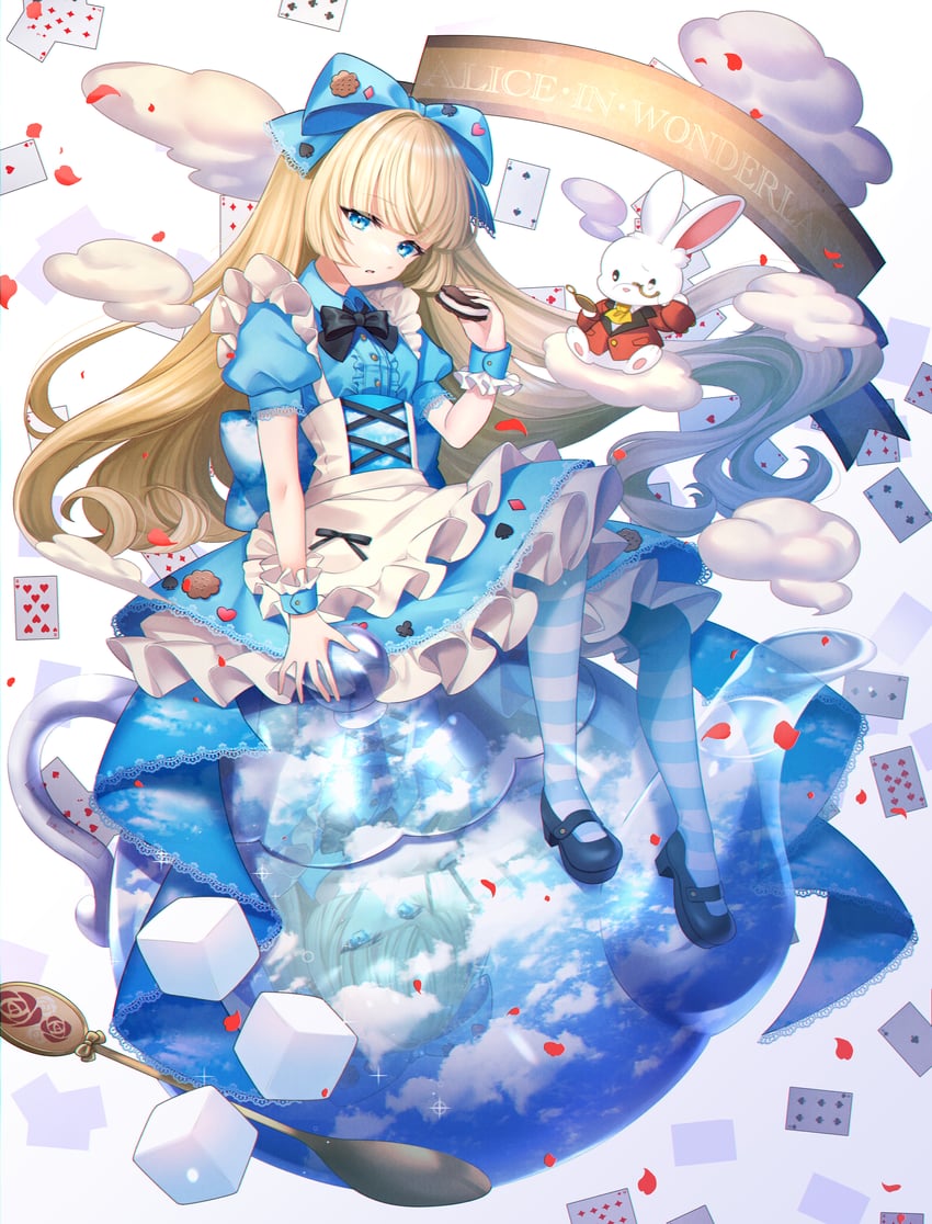 alice and march hare (alice's adventures in wonderland) drawn by lushuao