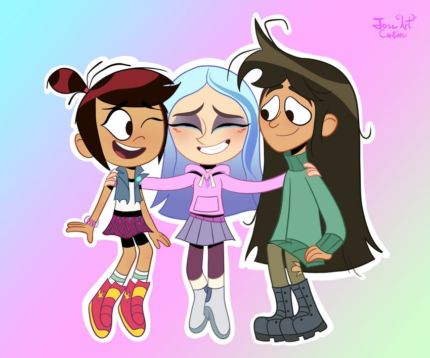 andrea davenport, molly mcgee, and libby stein-torres (the ghost and molly mcgee) drawn by joseartcentenoofficial