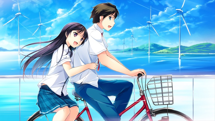 habane kotori and minase aoi (kono oozora ni tsubasa wo hirogete) drawn by yashima_takahiro