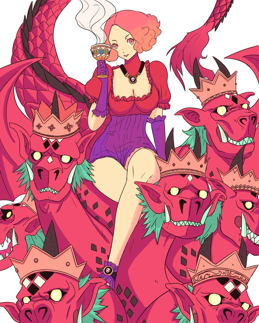 okumura haru and mother harlot (persona and 2 more) drawn by truejekart