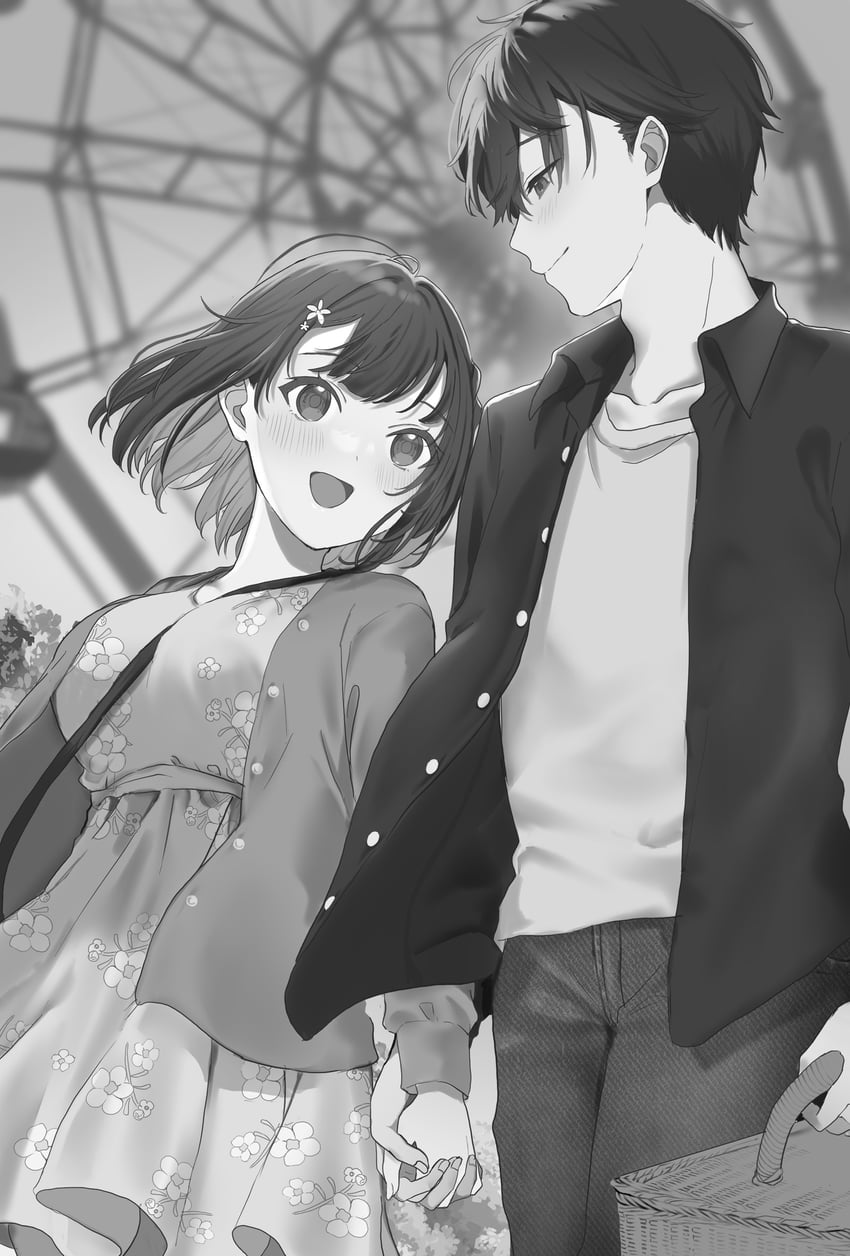 shishito himawari and ooshima kamome (kanojo no ane wa... kawatte shimatta hatsukoi no hito) drawn by hamu_(plot_sy)