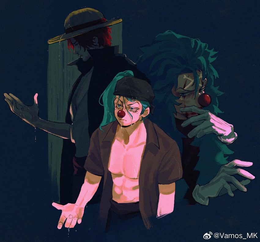 shanks and buggy the clown (one piece) drawn by vamos_mk