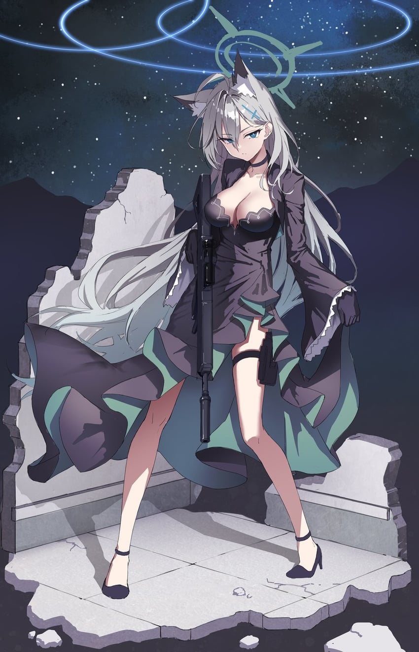shiroko and shiroko terror (blue archive) drawn by ryuudog