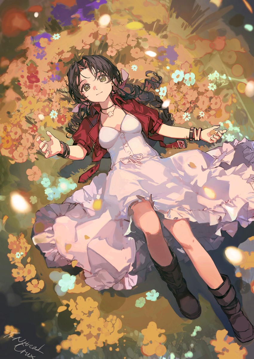 aerith gainsborough (final fantasy and 1 more) drawn by ciloranko