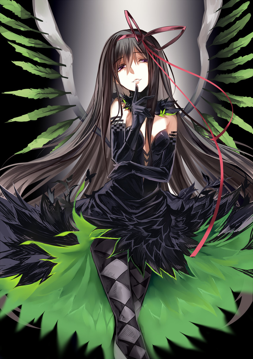 akemi homura and akuma homura (mahou shoujo madoka magica and 1 more) drawn by karlwolf
