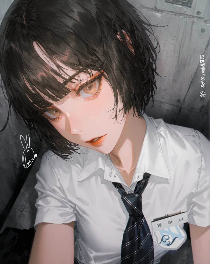 hanni (real life and 1 more) drawn by aserunjz