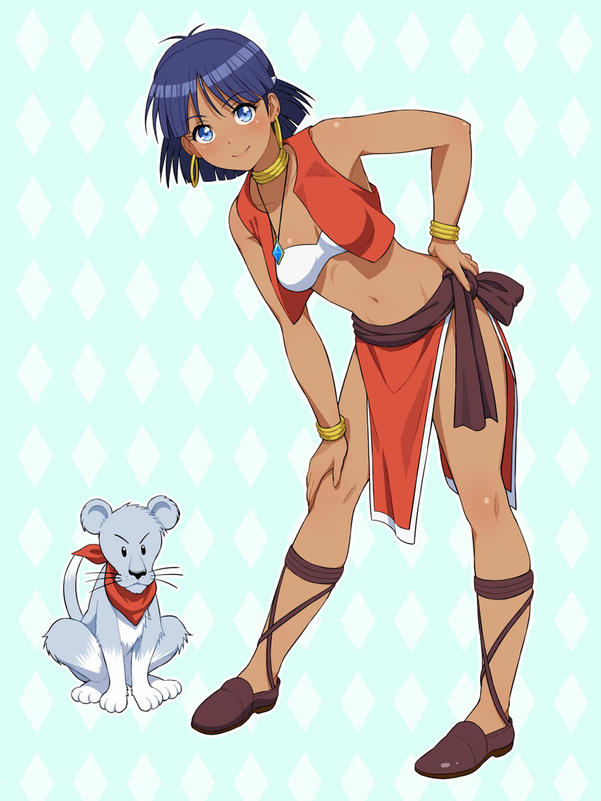nadia la arwall and king (fushigi no umi no nadia) drawn by nigou