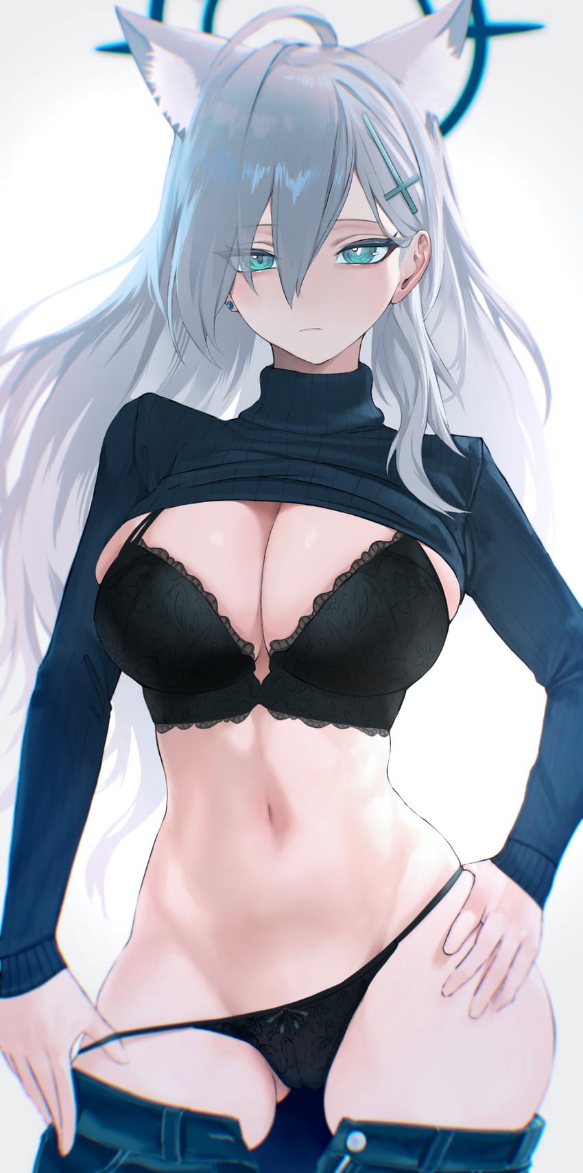 shiroko and shiroko terror (blue archive) drawn by kazane-wind