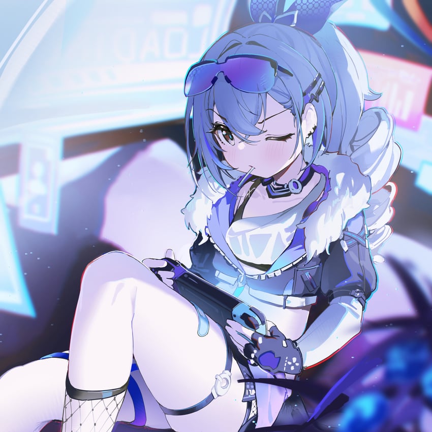 silver wolf (honkai and 1 more) drawn by coria