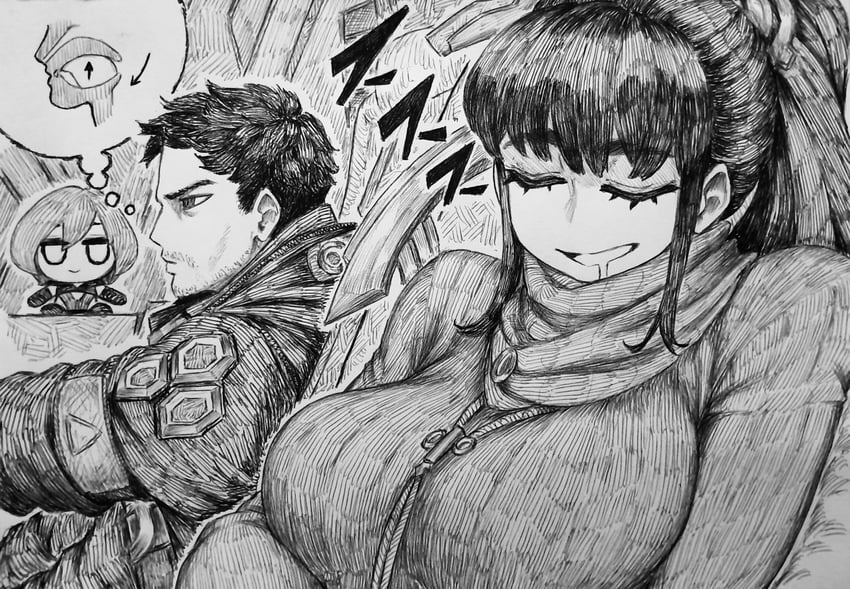 eve, lily artemis ii, and adam (stellar blade) drawn by chronozbergh