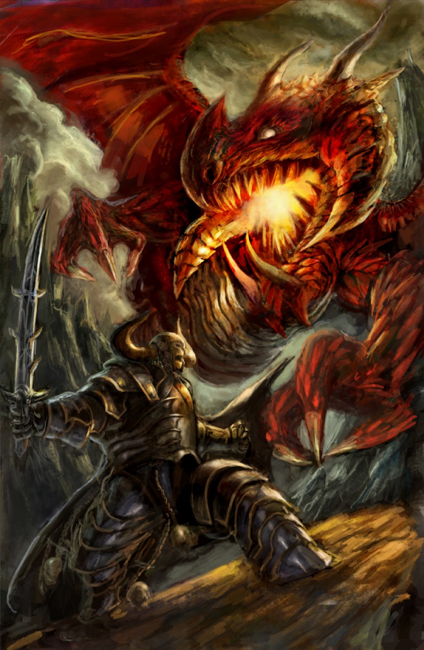 tarox bladewing and korlash heir to blackblade (magic: the gathering) drawn by shousuke_(skirge)