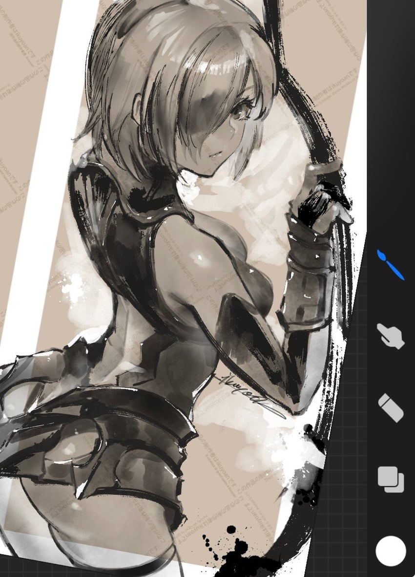 mash kyrielight (fate and 1 more) drawn by ikuyoan
