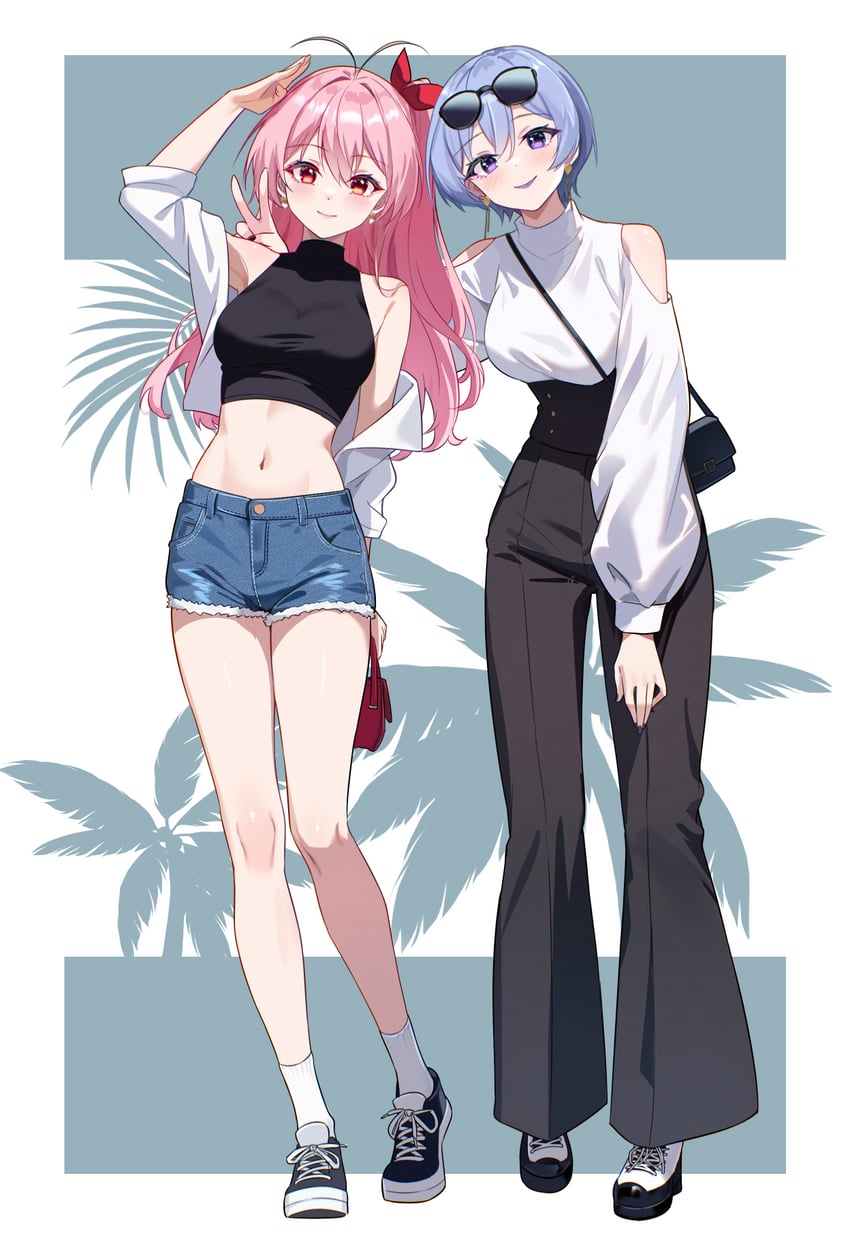 sakihata rimi and kishimoto ayase (chaos;head) drawn by gher5